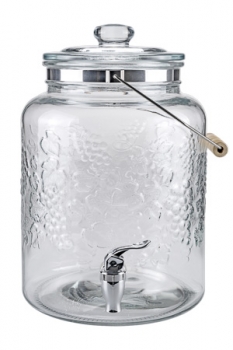 Getränkespender 8000ml aus Glas, mit Hahn und Henkel, kompl.